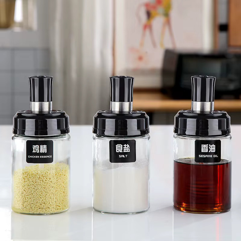 Gewürzflasche aus Glas mit integrierter Gewürzbox in Transparent, Set mit Gewürztankkontrolle - Bild 3