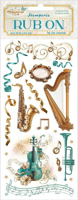 Rub On Transferfolie Masquerade Instruments - Bild 1