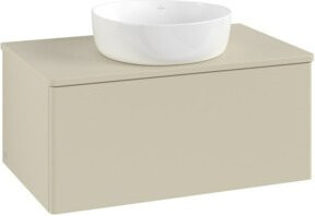 V&B Waschtischunterschrank Antao mit Beleuchtung, Farbe: Lacquered Silbergrau, B/T/H: 80 x 50 x 36 cm - Bild 1