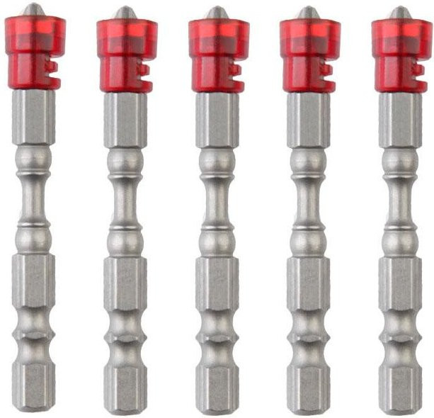TOMTOP Schraubendreherbit Set aus S2-Stahl, 8 Stück, Kreuz, Magnetisch und Rutschfest, Hartmetall, Farbe: Silber, Breite: 6,2 mm - Bild 1