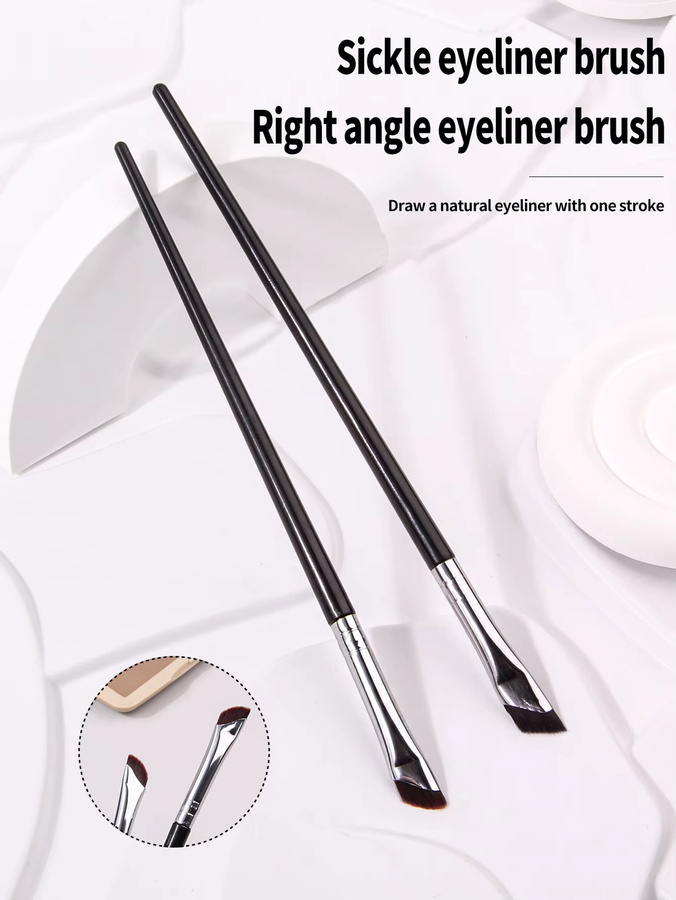 KOSSHOW Eyeliner und Augenbrauen Pinsel, 3 Stück, Schrägkopf - Bild 2