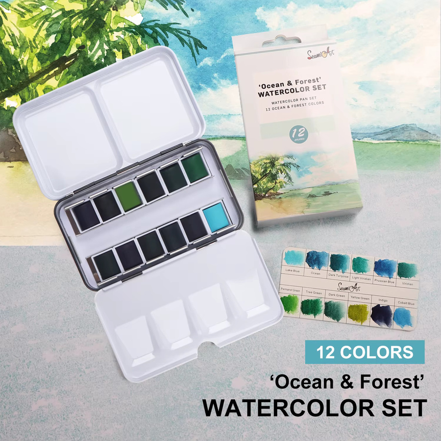 SeamiArt Aquarellfarbe Set in Multicolour, transparent für Illustrationen und Malerei - Bild 2