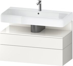 Duravit Waschtischunterschrank Qatego in Weiß Hochglanz, B/T/H: 99 x 47 x 59 cm - Bild 1