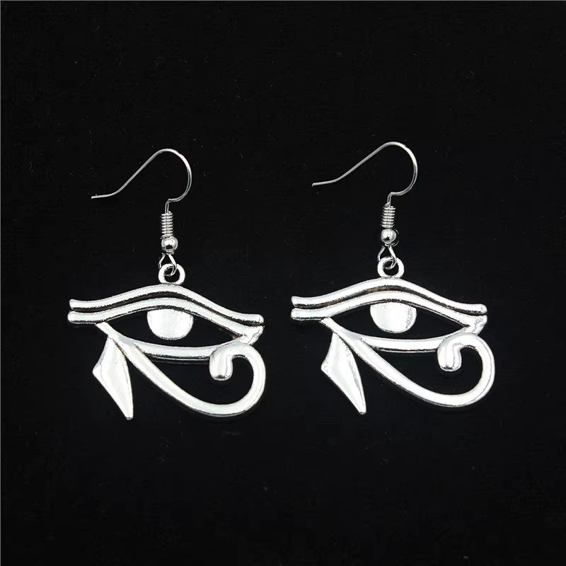 Weyena Schmuckset Auge des Horus, Halskette und Ohrringe, Legierung, Silber, Damen - Bild 2