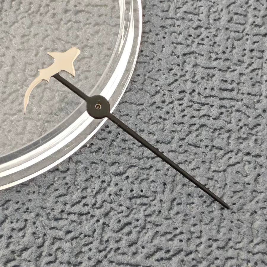 OUMASHI Uhrzeiger Shark Pointer, Silber, für NH35 Automatikwerk - Bild 1