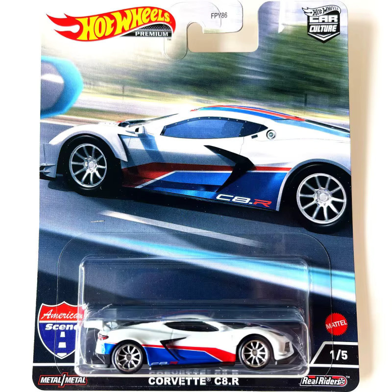 Hot Wheels Premium Car Culture American Scene Corvette C8.R, Diecast Sammler-Spielzeugauto-Modell, Metall - Bild 1
