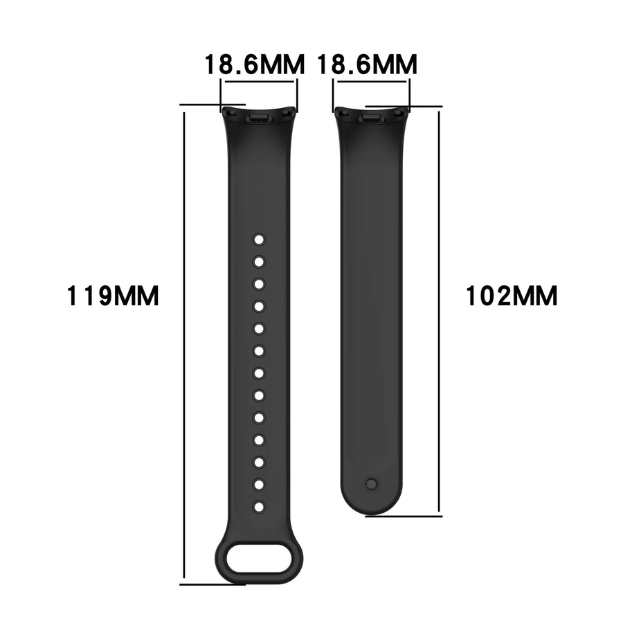 CAOWTAN Uhrenarmband Silikon, Schwarz, Unisex, für Xiaomi Mi Band 9 8 - Bild 3