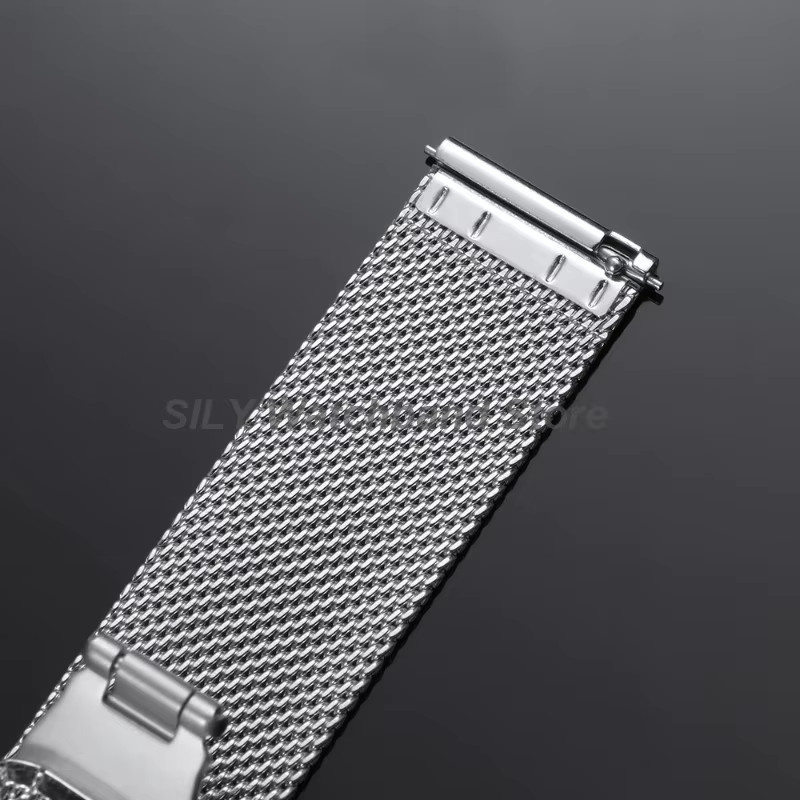 asukaband Uhrenarmband Mesh Milanese, Edelstahl, Silber, Unisex - Bild 2