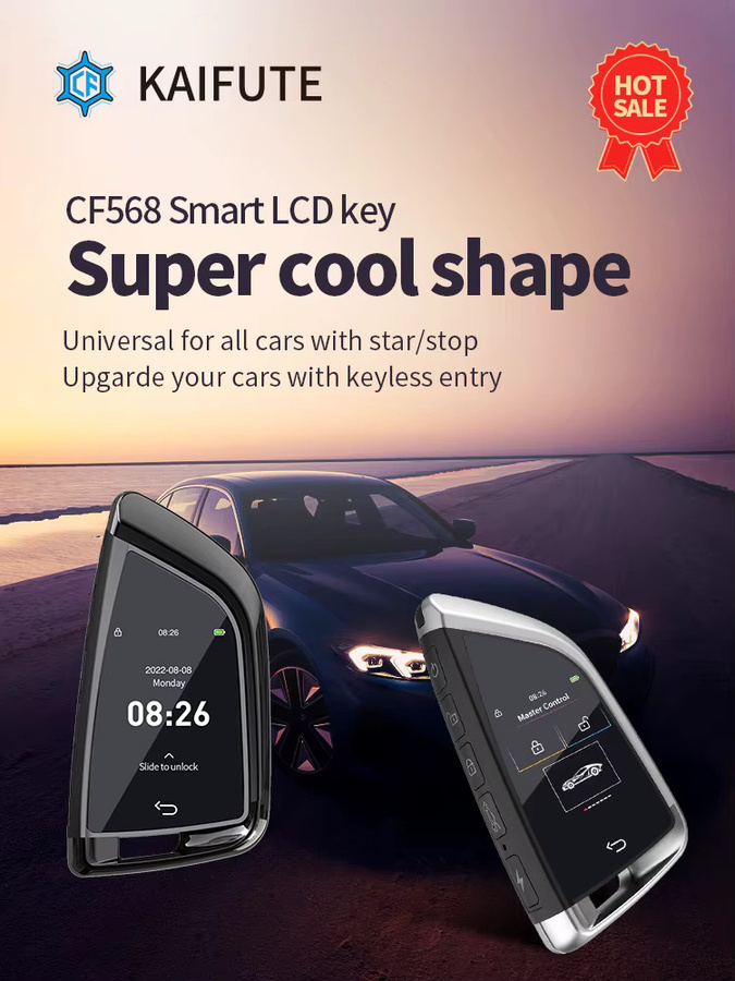 YIQIXIN CF568 LCD Fernbedienung Auto Schlüssel mit GPS Locator in Schwarz für BMW Benz Kia Ford Lexus Audi Honda Toyota - Bild 5