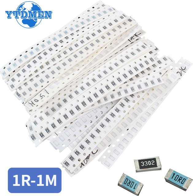 YTDMEN SMD-Widerstandsset 660 Stück, 33 Werte sortiert, 0805 und 1206, 1 %, Multicolor - Bild 1