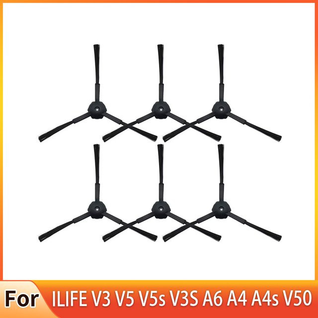 BPfire Ersatz Seitenbürsten für ILIFE V3 V5 V5s V3s A6 A4 A4s V50 V55 X5 in Schwarz - Bild 1