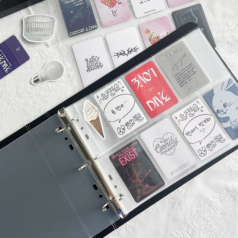 MINKYS Kpop Fotokartenbinder mit 7/8 Räumen und D-Form für 3 Zoll Idol Fotokartenalbum und Sammelbuch - Bild 2