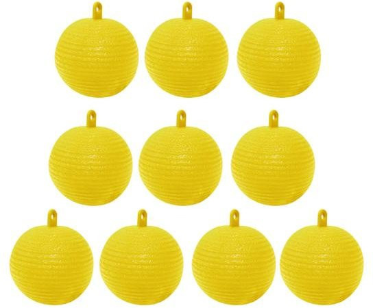 NiNi02 10er-Pack Flyball-Fliegenfallen in Gelb zur Schädlingsbekämpfung von Pilzmücken und Fruchtfliegen, regenfest und sonnenfest - Bild 1