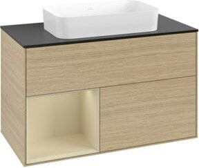V&B Waschtischunterschrank Finion in Grau lackiert, Breite: 100 cm, Tiefe: 60,3 cm - Bild 1