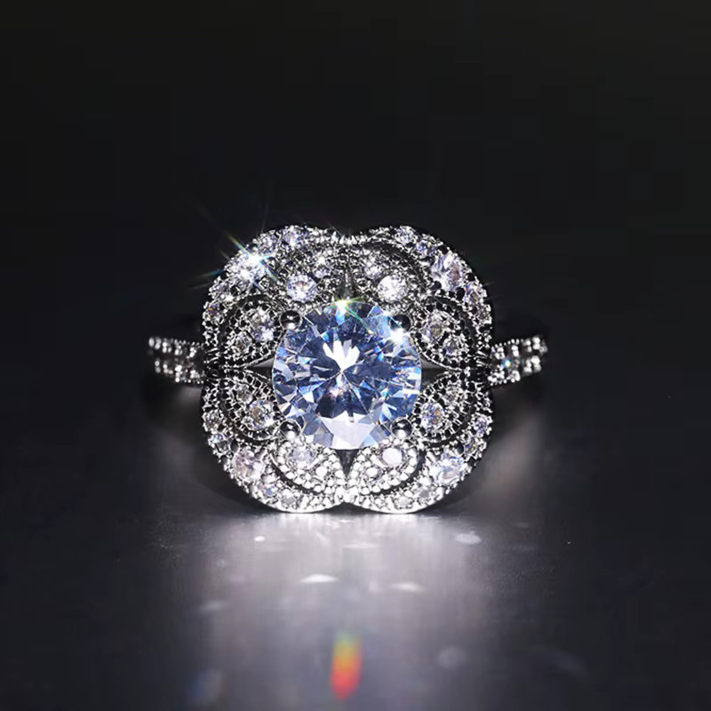 Huitan Ring, Zirkonia, Silber, Damen - Bild 2