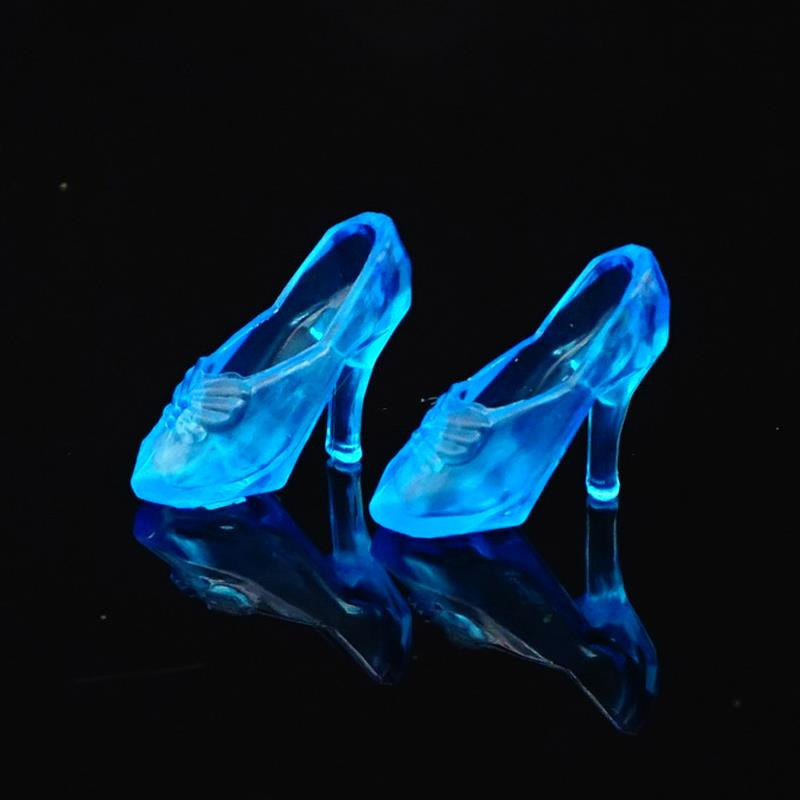 Barbie Kristallschuhe High Heels Puppenschuhe, 1 Paar, blau - Bild 2