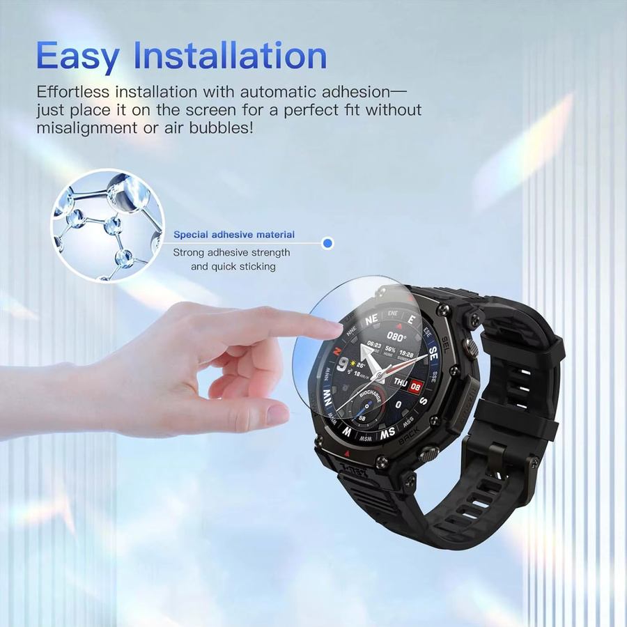 Amazfit Screen Protector Glas, Transparent, Amazfit T-Rex 3 Pro - Bild 2