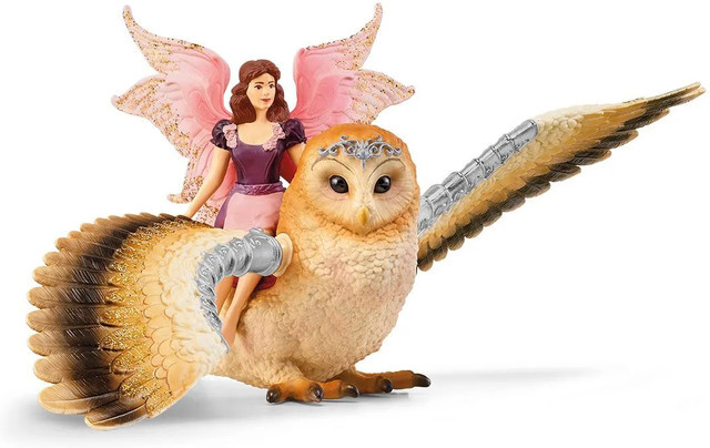 Schleich Bayala Elfe auf Glitzer-Eule, Spielfigur, ab 3 Jahren - Bild 1
