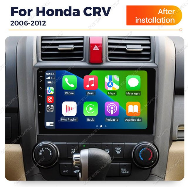 MEKEDE Android 14 Autoradio für Honda CR-V 3 RE CRV 2007-2011 mit Carplay, GPS, WiFi und MP5 Player in Schwarz - Bild 1