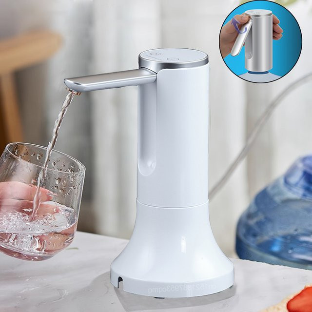 Automatische elektrische Wasserflaschenpumpe von raugee, faltbare USB-Wasserspender für 19 Liter Gallonen in Weiß - Bild 1