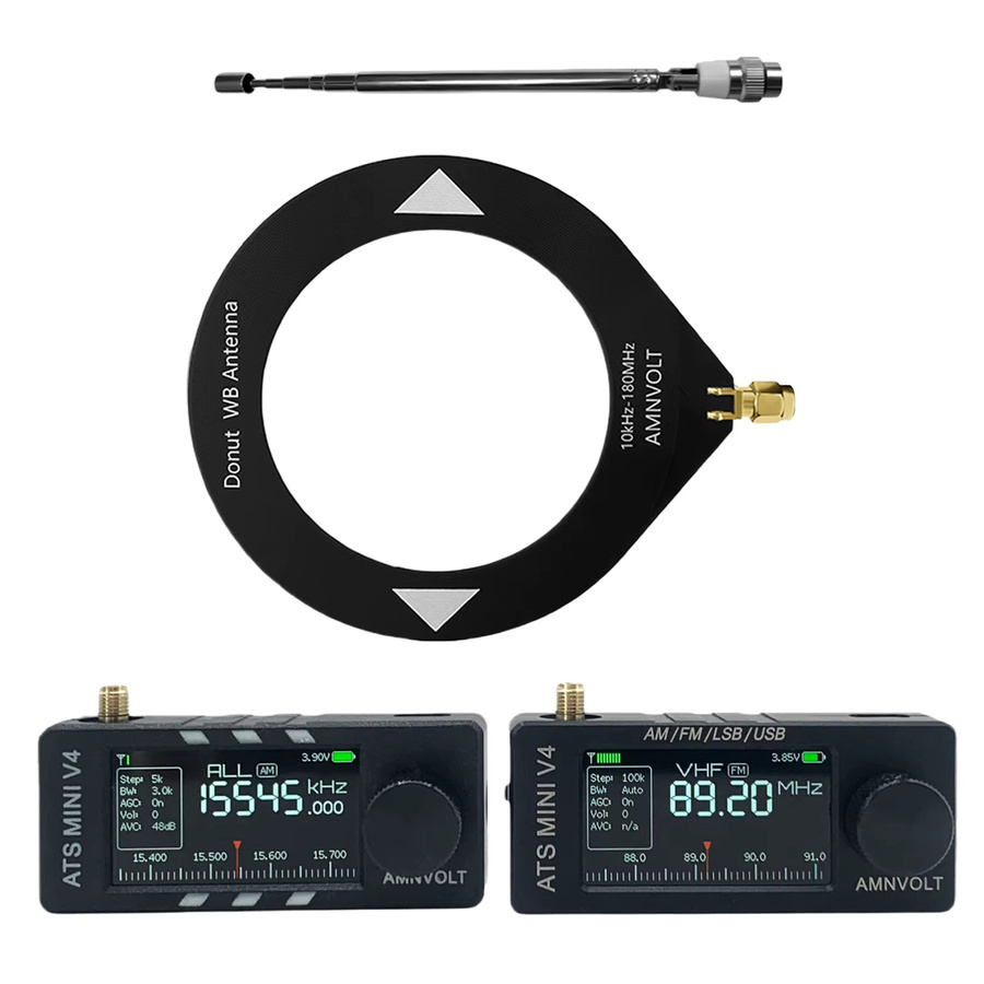 AMNVOLT ATS MINI SI4732 All Band DSP Radio Empfänger in Schwarz mit FM, AM, SSB, LSB und USB sowie integrierter Hi-Z Kopfhörerverstärkerschaltung - Bild 5