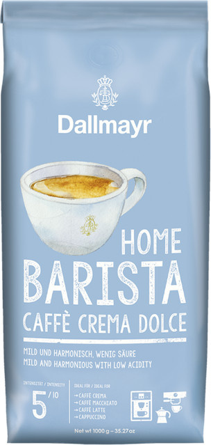 Dallmayr Home Barista Caffè Crema Dolce, ganze Bohne, 1 kg - Bild 1