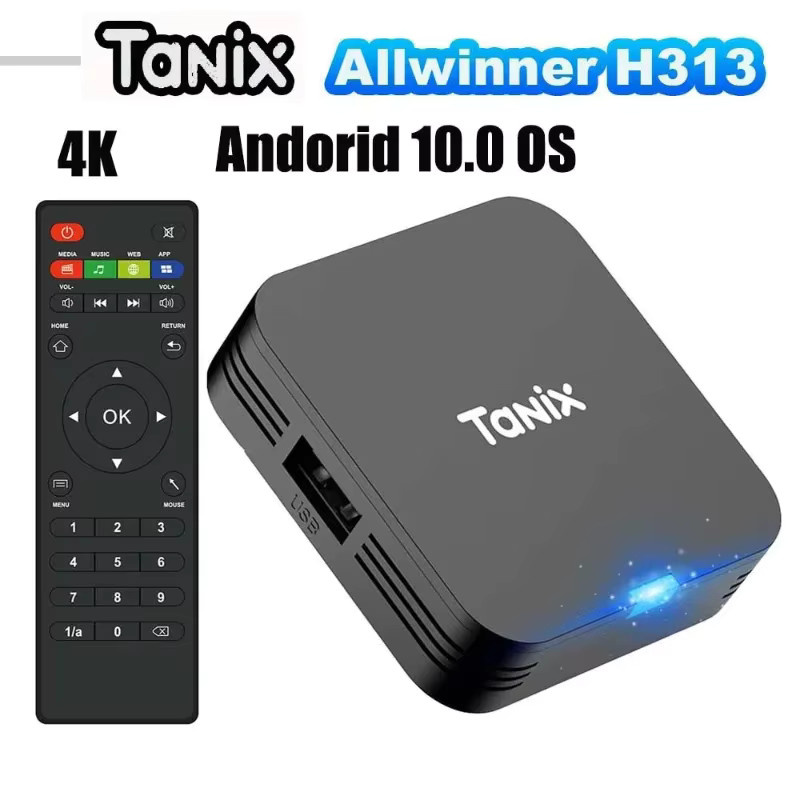 Tanix TX1 Android 10.0 TV-Box mit 2GB RAM und 16GB Speicher, 4K HDR Media Player, Allwinner H313 Prozessor, 2,4G WLAN, Schwarz - Bild 6