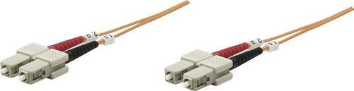 Intellinet 515818 Glasfaser LWL Anschlusskabel Orange 1,00 m mit 1x SC-Stecker auf 1x SC-Stecker 62,5/125 µ Multimode OM1 - Bild 1