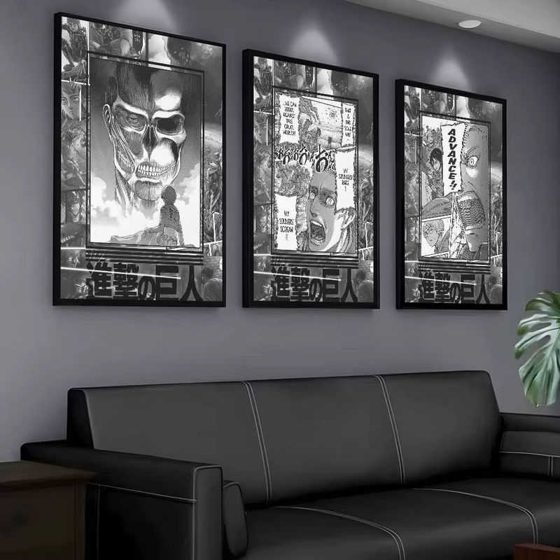 Aniome Angriff auf Titan Wandkunstdruck als klebriges Poster, mehrfarbig, rechteckig, Hochformat - Bild 4