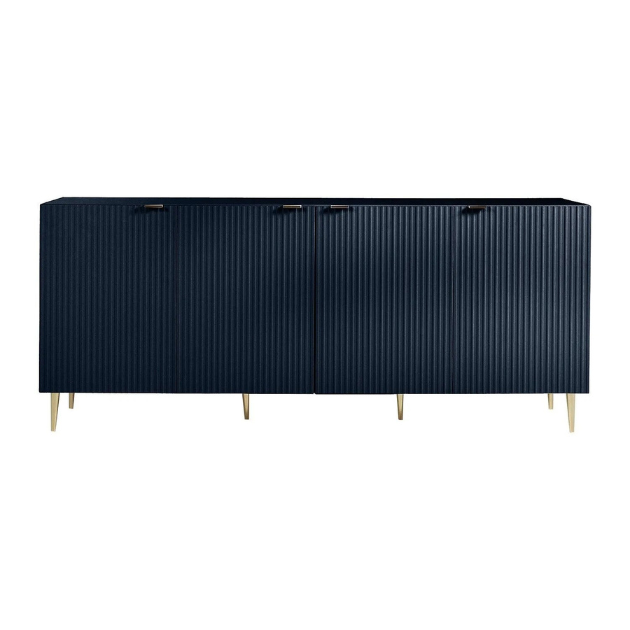 Sideboard Yesinia in Marineblau mit Goldakzenten, Breite: 190 cm - Bild 2
