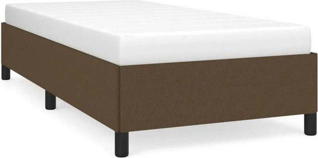 vidaXL Bettgestell gepolstert in Braun aus Stoff, B/T/H: 90 x 190 x 35 cm - Bild 1