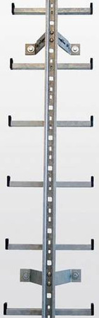 MUNK Günzburger Steigtechnik Einholmleiter aus Aluminium in Silber, Länge: 140 cm