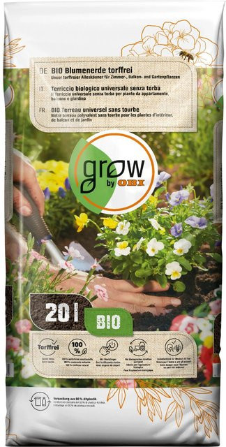 GROW by OBI BIO Blumenerde torffrei, 20 l - Bild 1