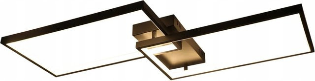 NETTLIFE LED Deckenleuchte aus Metall in Schwarz mit Fernbedienung, Durchmesser: 60 cm - Bild 1