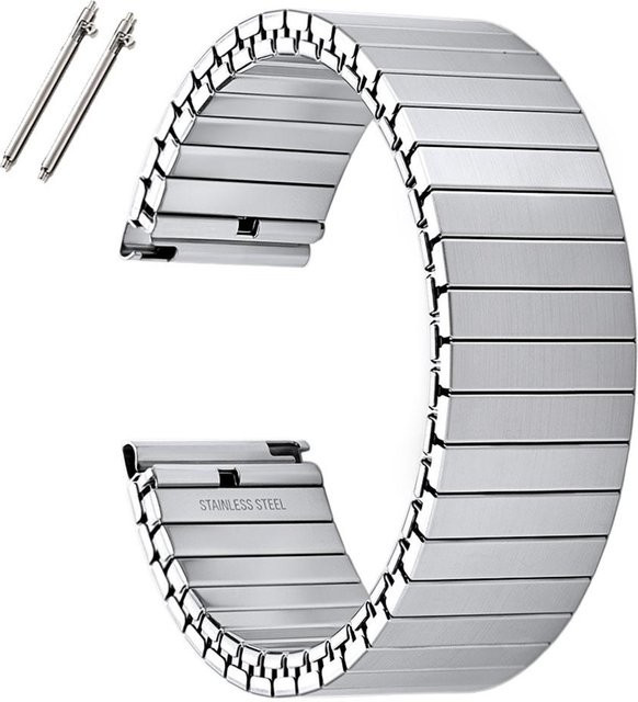 Crazyband Uhrenarmband Edelstahl, Silber, Unisex, 22mm - Bild 1