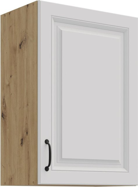 Hängeschrank Stilo Weiss und Eiche Artisan mit 2 Einlegböden, Breite: 50 cm - Bild 1