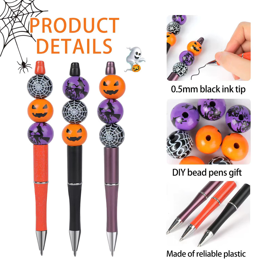 Kolorowys Halloween Bastelstifte mit schwarzer Tinte für DIY-Projekte, Set mit Kürbis, Hexe und Spinnennetz Motiven, Mehrfarbig - Bild 2