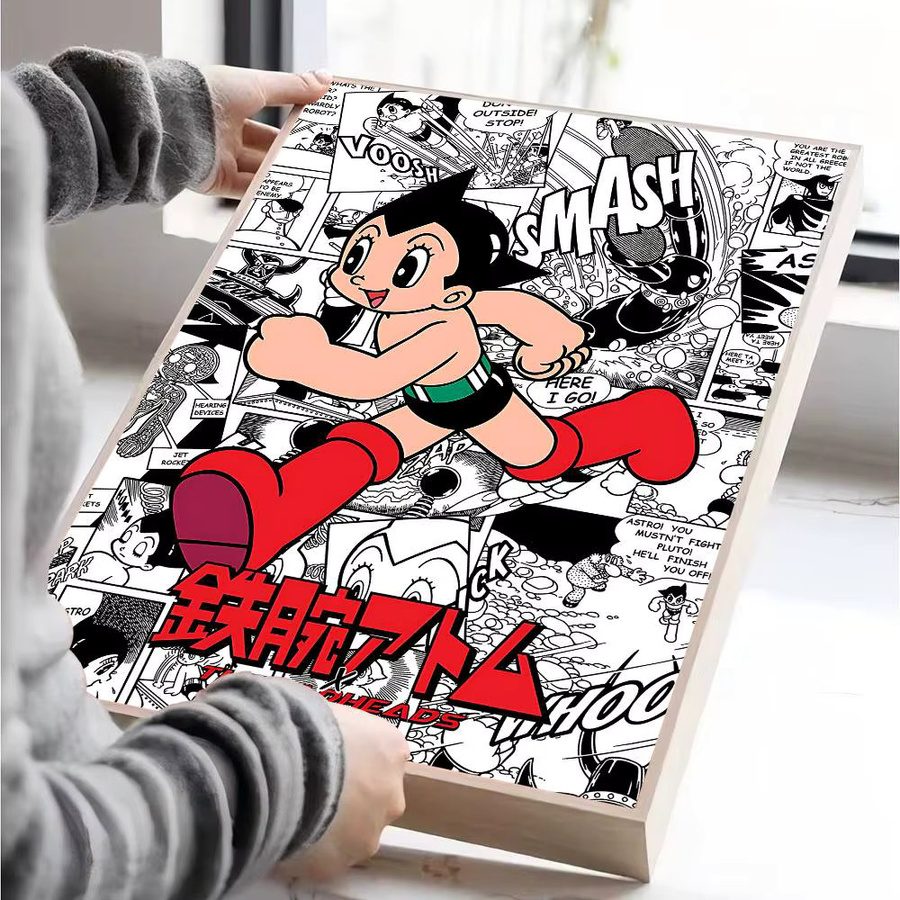 Beast Kingdom Astro Boys Retro Poster Selbstklebend, Mehrfarbig, B: 15,0 cm, H: 10,0 cm - Bild 5