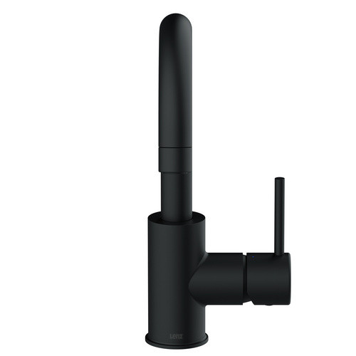LENZ Waschtischarmatur BOW² aus Messing in Schwarz-Matt mit Schwenkauslauf und Pop-up-Abfluss - Bild 3