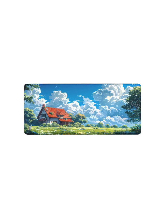 Eenehana Mauspad mit Landschaftsmotiv Feldlandschaft und Sonnenuntergang, rutschfest, B/B/H: 90 x 40 cm, multicolor - Bild 5