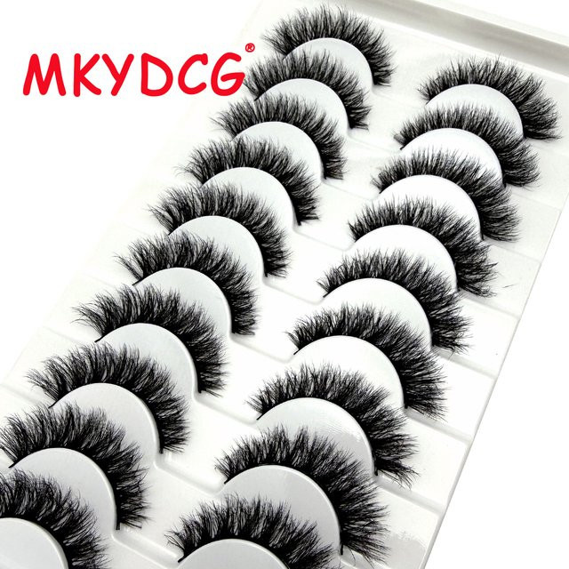 MKYDCG Künstliche Wimpern, 10 Paar, Nude, Natürlich, Unisex - Bild 1