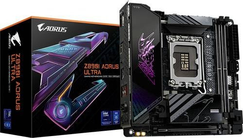 Gigabyte Z890I AORUS ULTRA Mini-ITX Mainboard mit Intel LGA 1851 Sockel, DDR5 und Wi-Fi in Schwarz - Bild 1