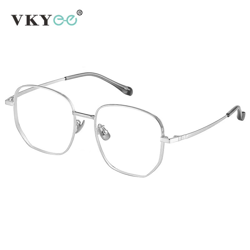 VKYEE Korrektionsbrille, Herren, Vollrand, Square, Silber, Blaulichtfilter - Bild 3