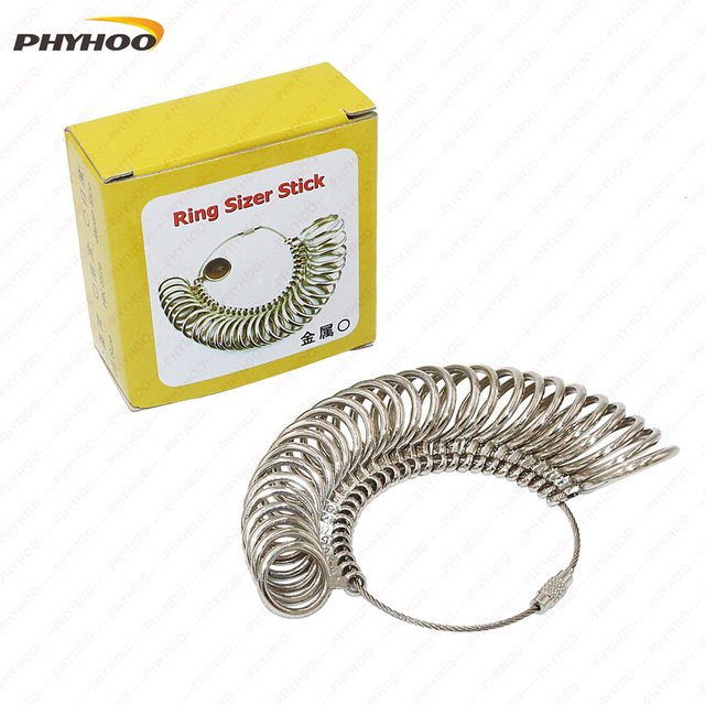 PHYHOO Ringgrößenmesser, Edelstahl, Unisex, 28 Stück - Bild 1