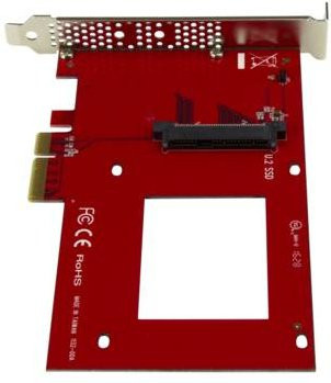 StarTech.com U.2 auf PCIe Adapter für 2,5 Zoll NVMe SSD, SFF-8639, PCIe 3.0 x4, Farbe: Rot - Bild 2