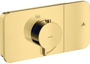 Hansgrohe Axor One UP Thermostat Fertigmontageset in Gold Optik mit Safety Stop und wassersparender Funktion - Bild 1