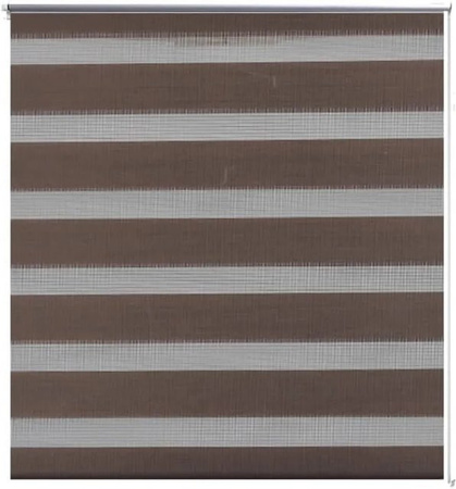 vidaXL Doppelrollo Day & Night aus Polyester in Braun, B: 70 cm, H: 120 cm