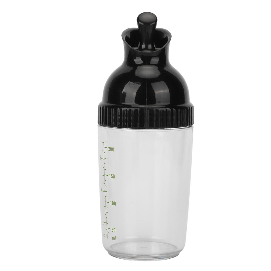 TOMTOP JMS Salatdressing Shaker aus Glas mit Deckel, Schwarz, 200 ml - Bild 2