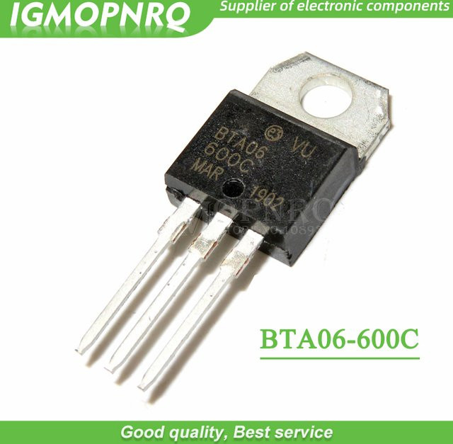 10er Set BTA06-600C Triac TO-220 600V 6A in Schwarz - Bild 1