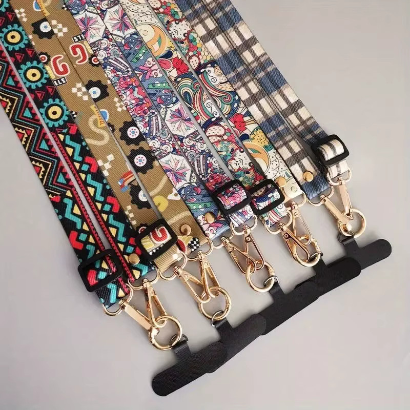 WSSHE Smartphone Lanyard und Handgelenk-Handschlaufe als Handy-Schulterkette und Schlüsselband für dein iPhone in Blau oder Mehrfarbig (Unisex) - Bild 1